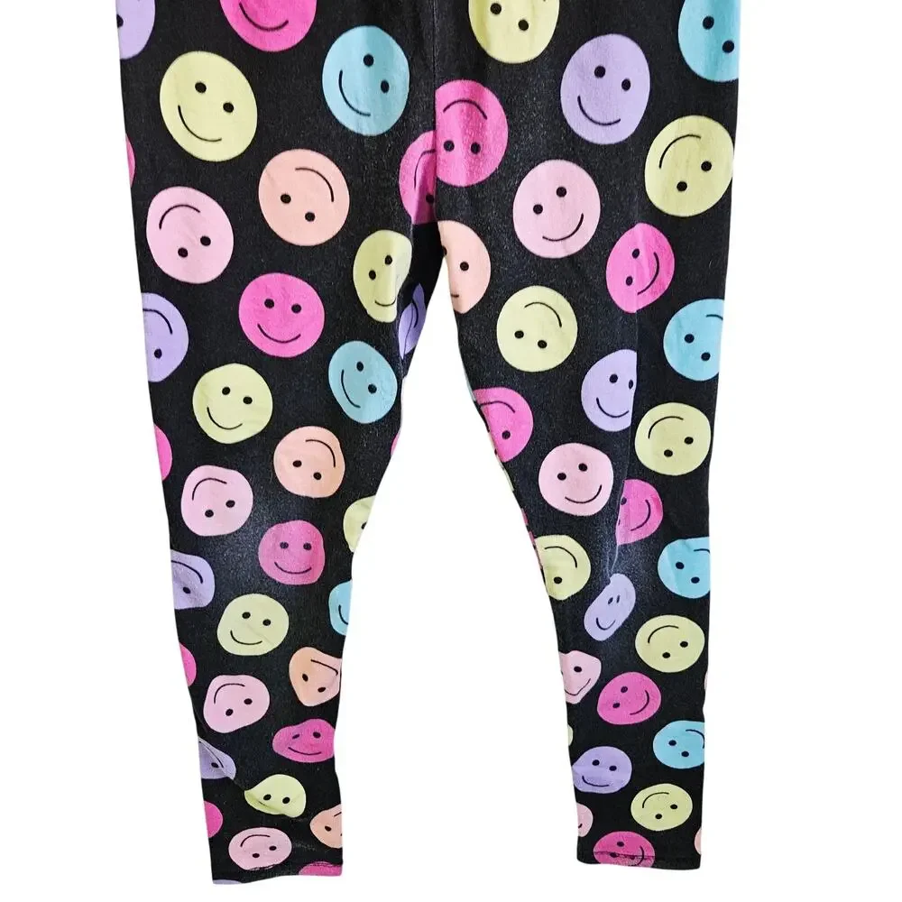 Children's Place Girls Size M Leggings Rainbow Smiley Face Colorful Whimsical